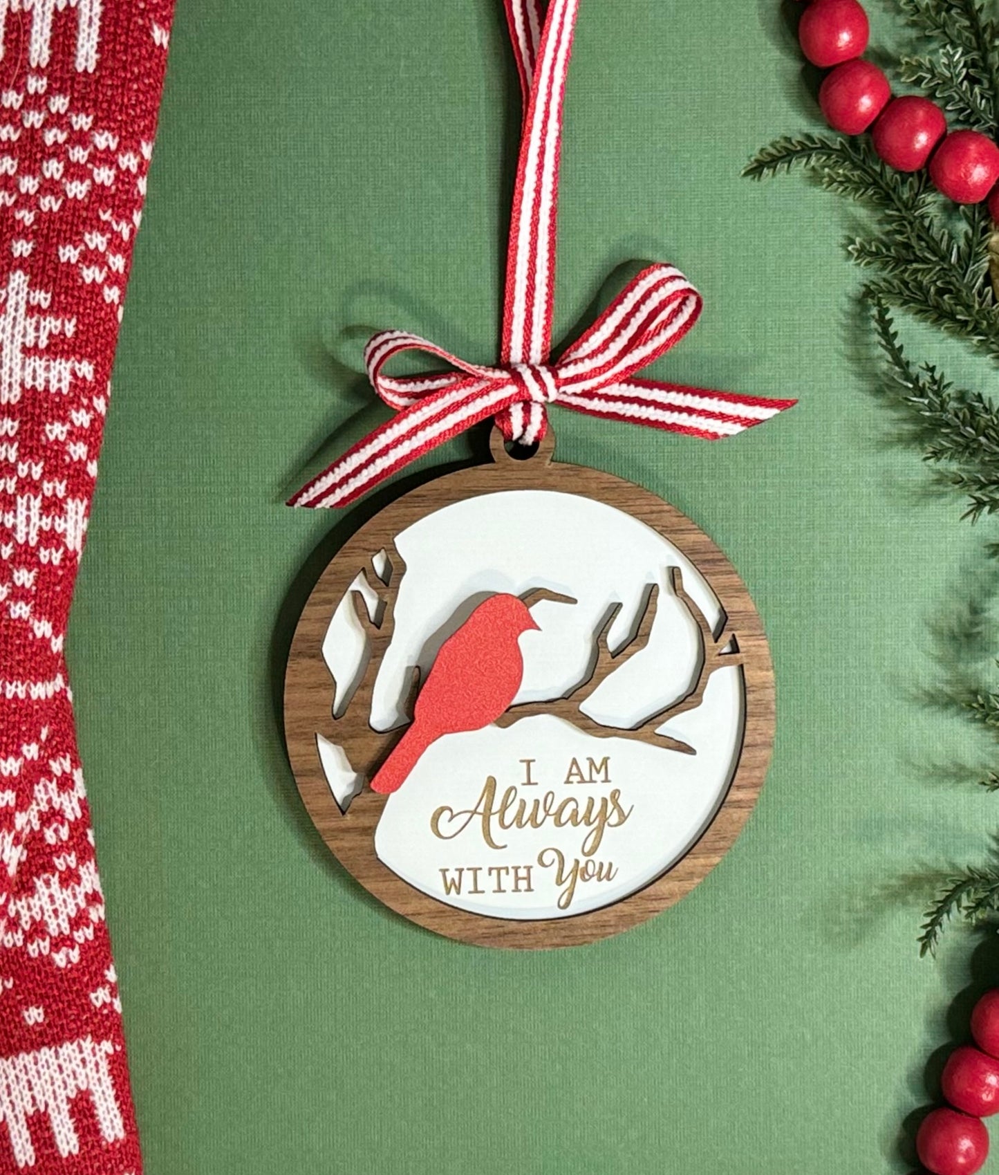 Cardinal Memorial Christmas Ornament