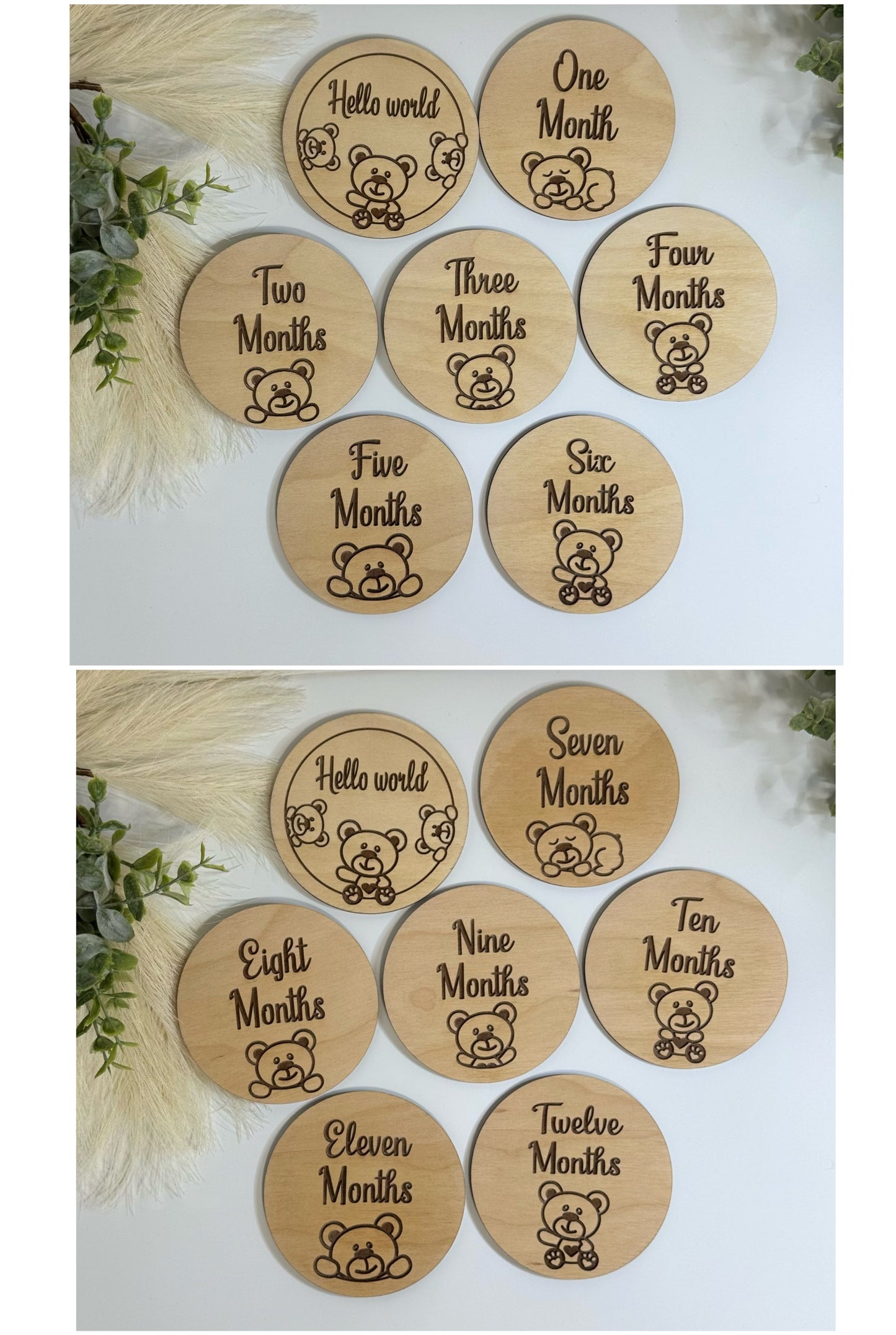 Newborn Milestone Markers (1mo-12mo)