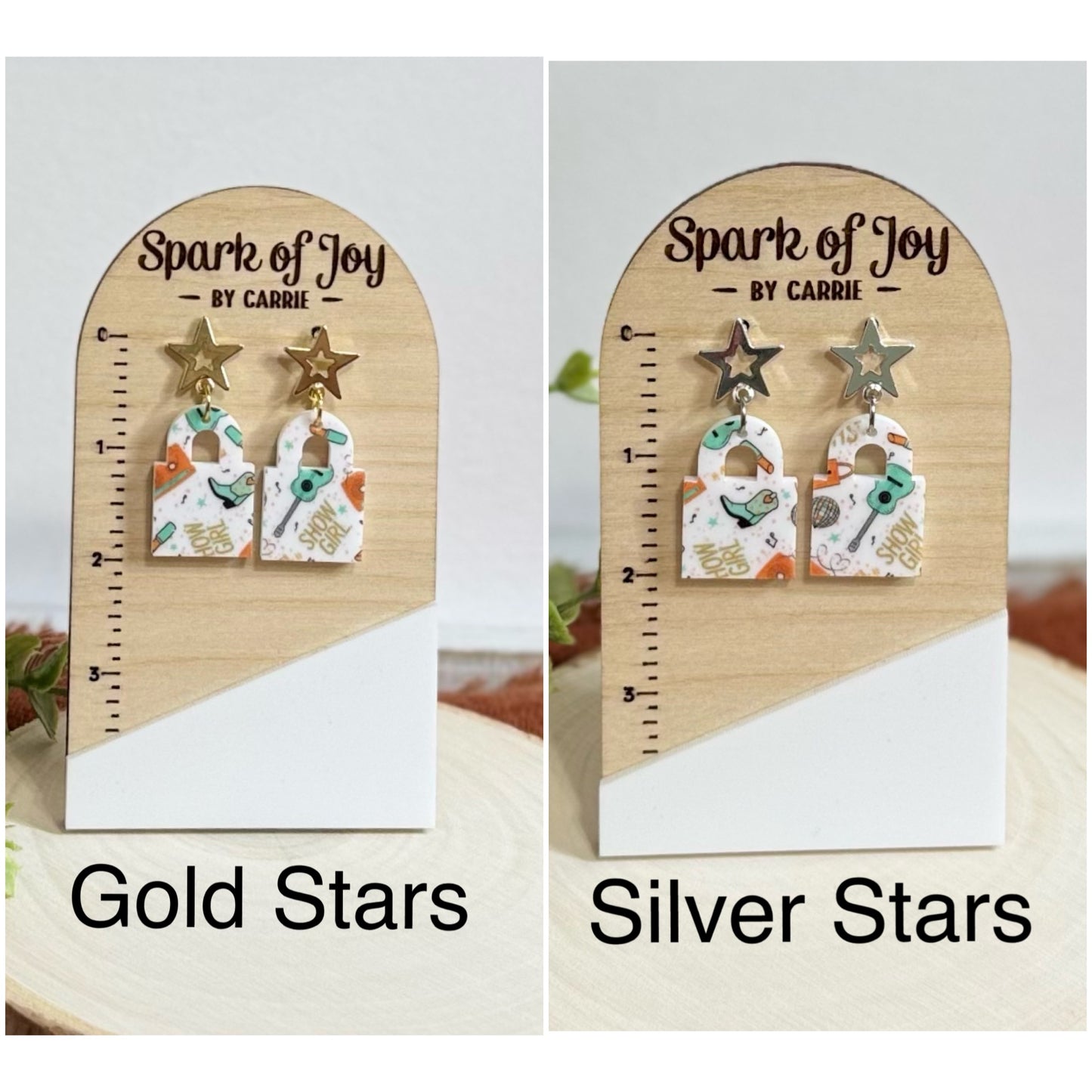 Showgirl Print Lock Earrings