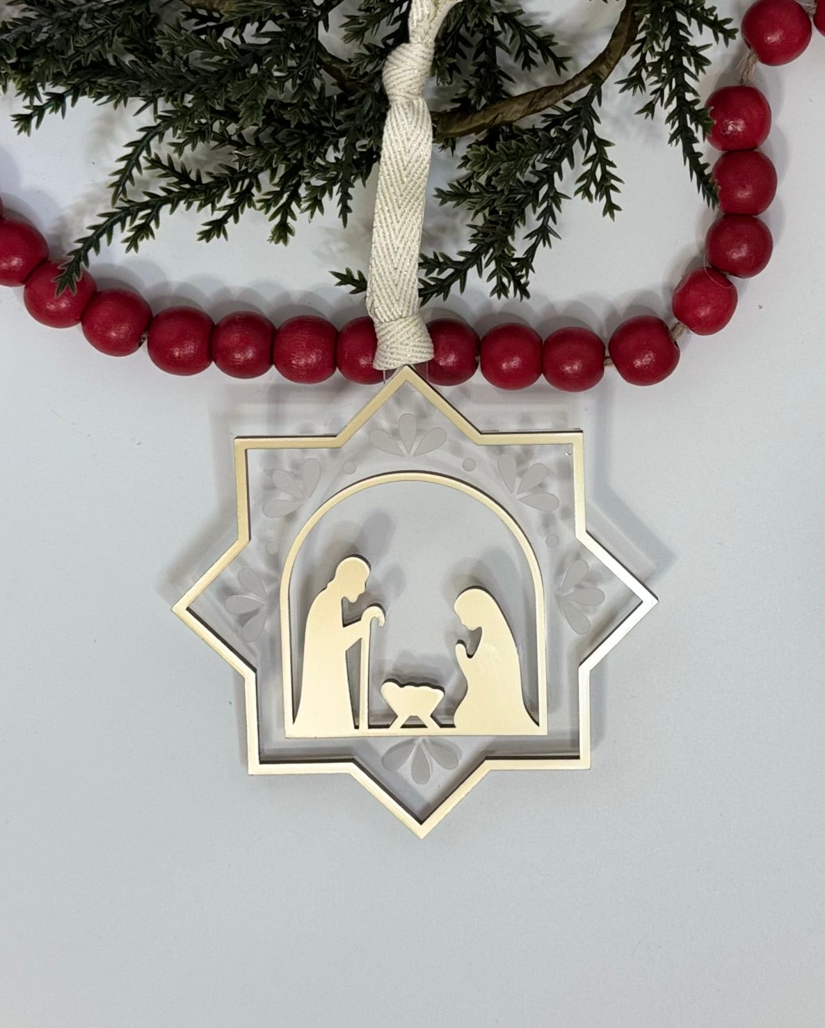 Nativity Star Ornament