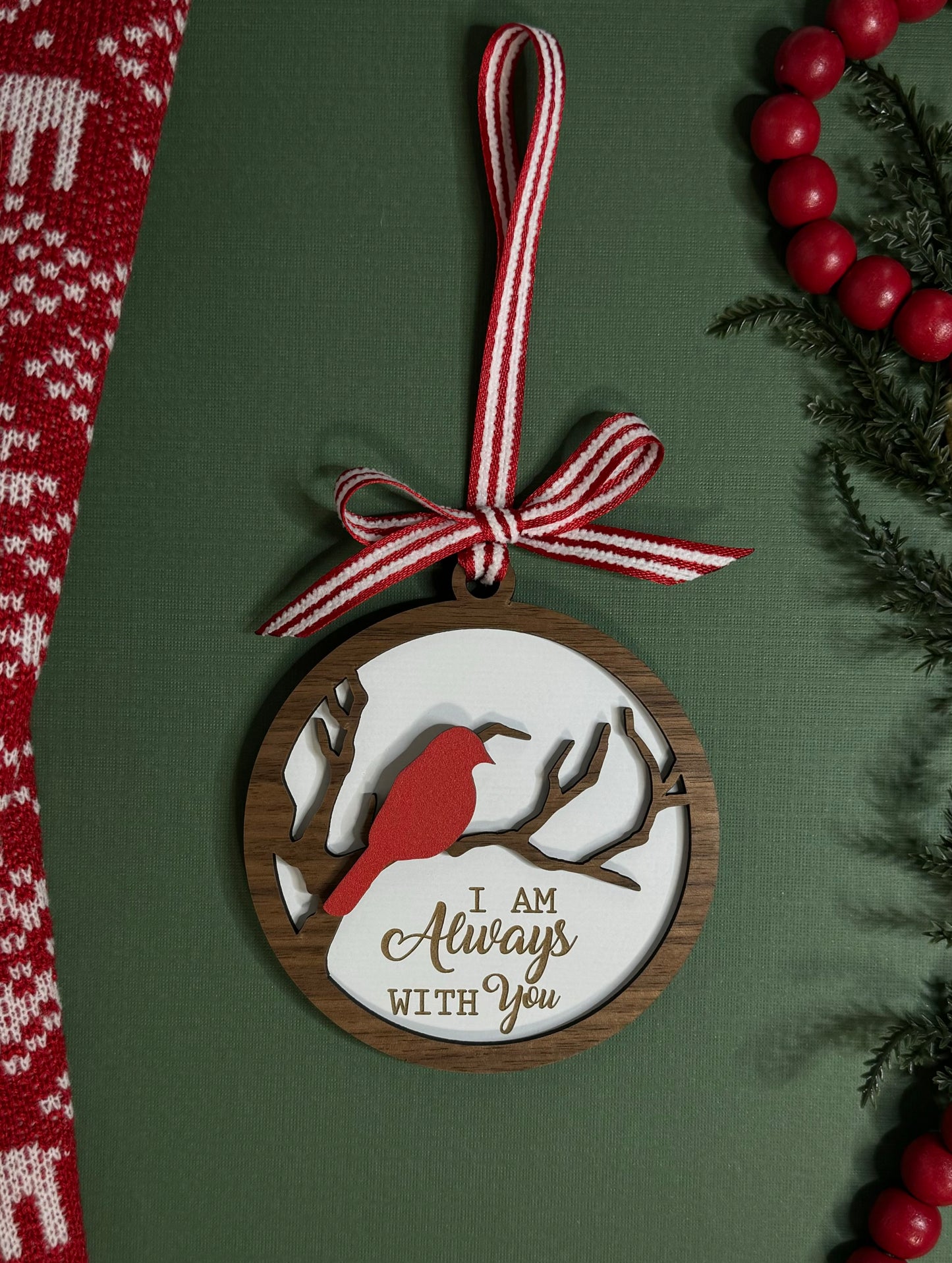 Cardinal Memorial Christmas Ornament