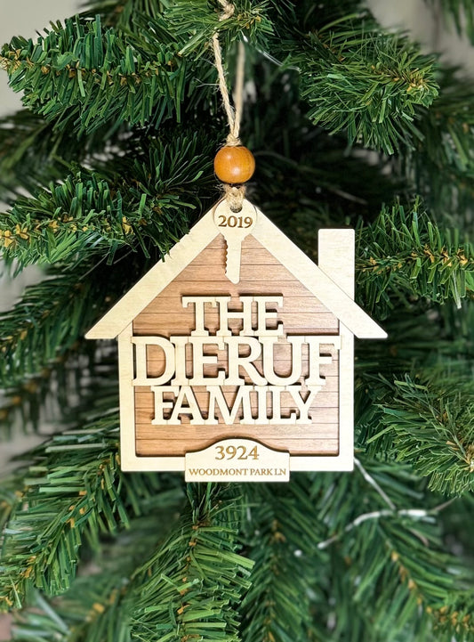 Personalized Family New Home Christmas Ornament