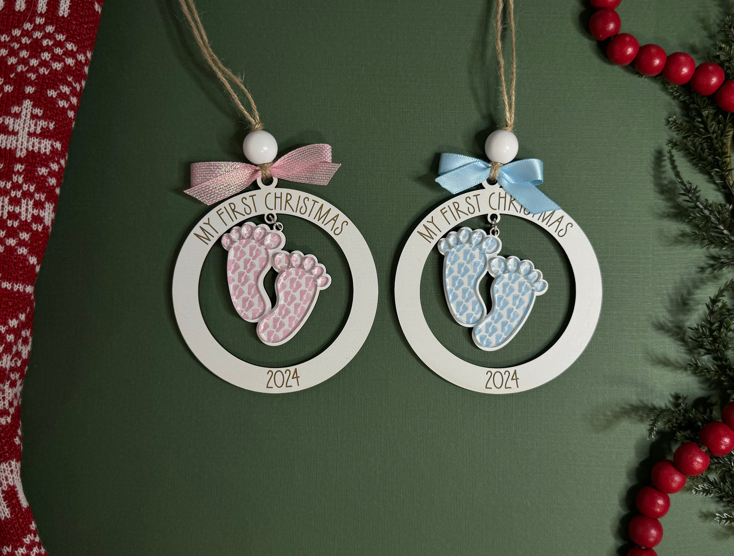 First Christmas Baby Dangle Ornament