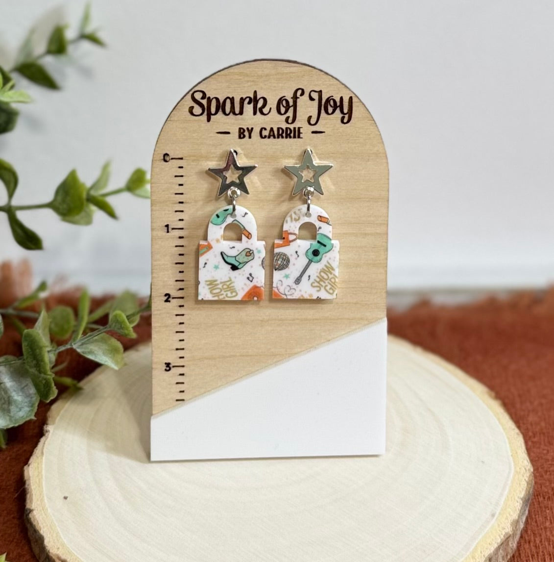 Showgirl Print Lock Earrings