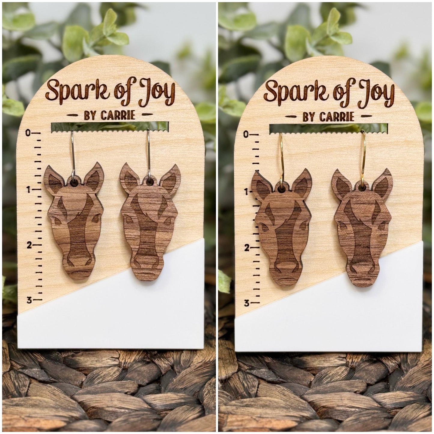 Laser-Cut Horse Head Earrings | Kentucky Derby Jewelry