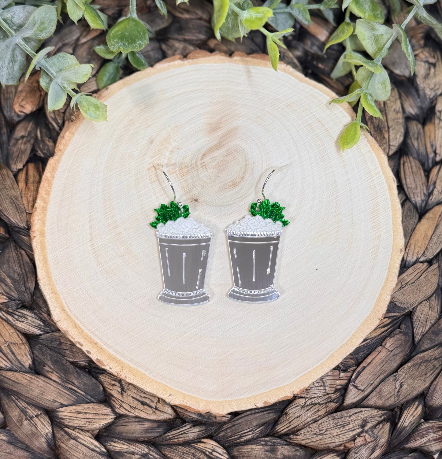 Layered Mint Julep Dangle Earrings