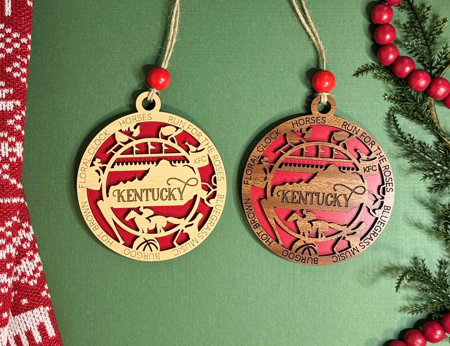 Kentucky State Christmas Ornament