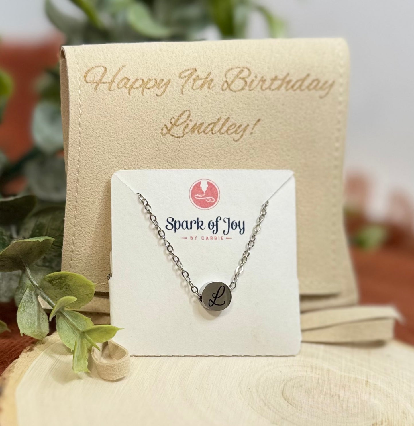 Tiny Circle Charm Necklace