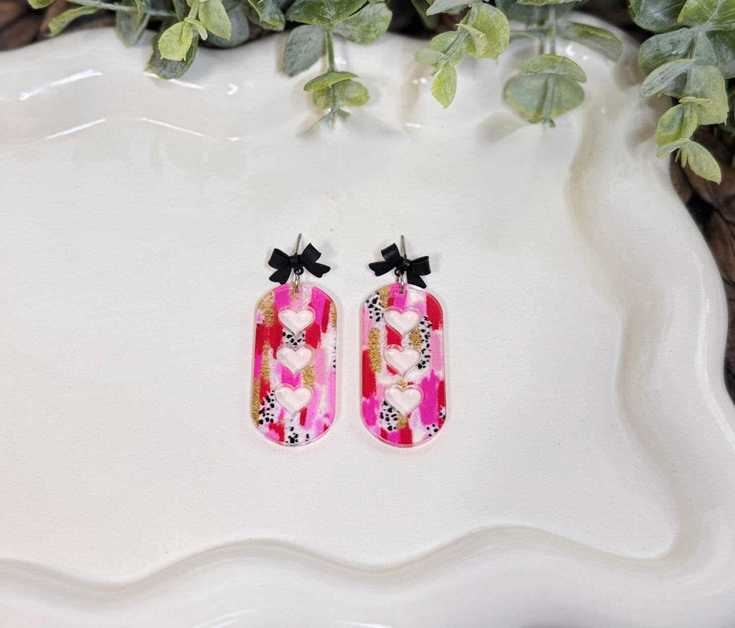 Heart Cutout Dangle Earrings