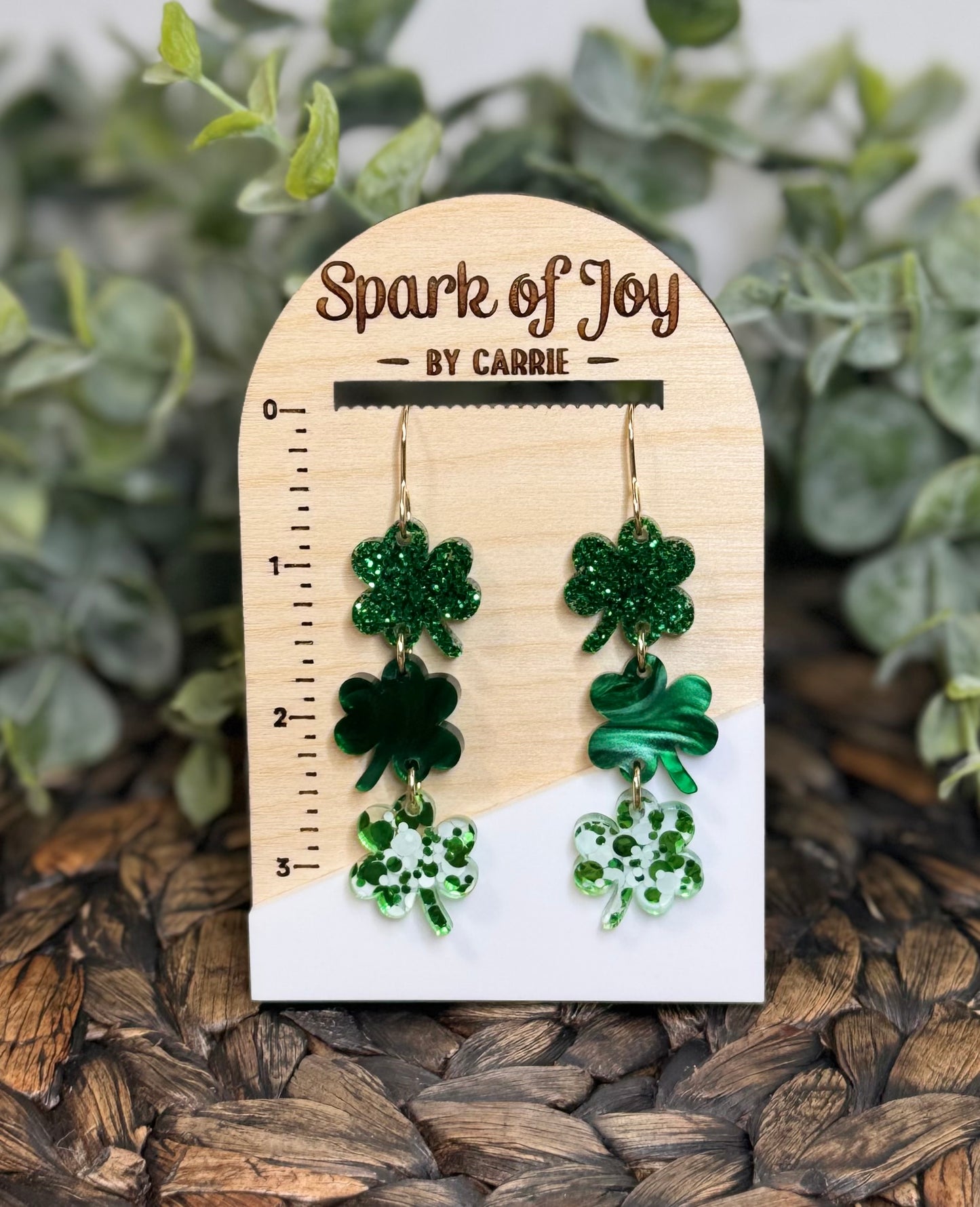 Shamrock Trio Dangle Earrings