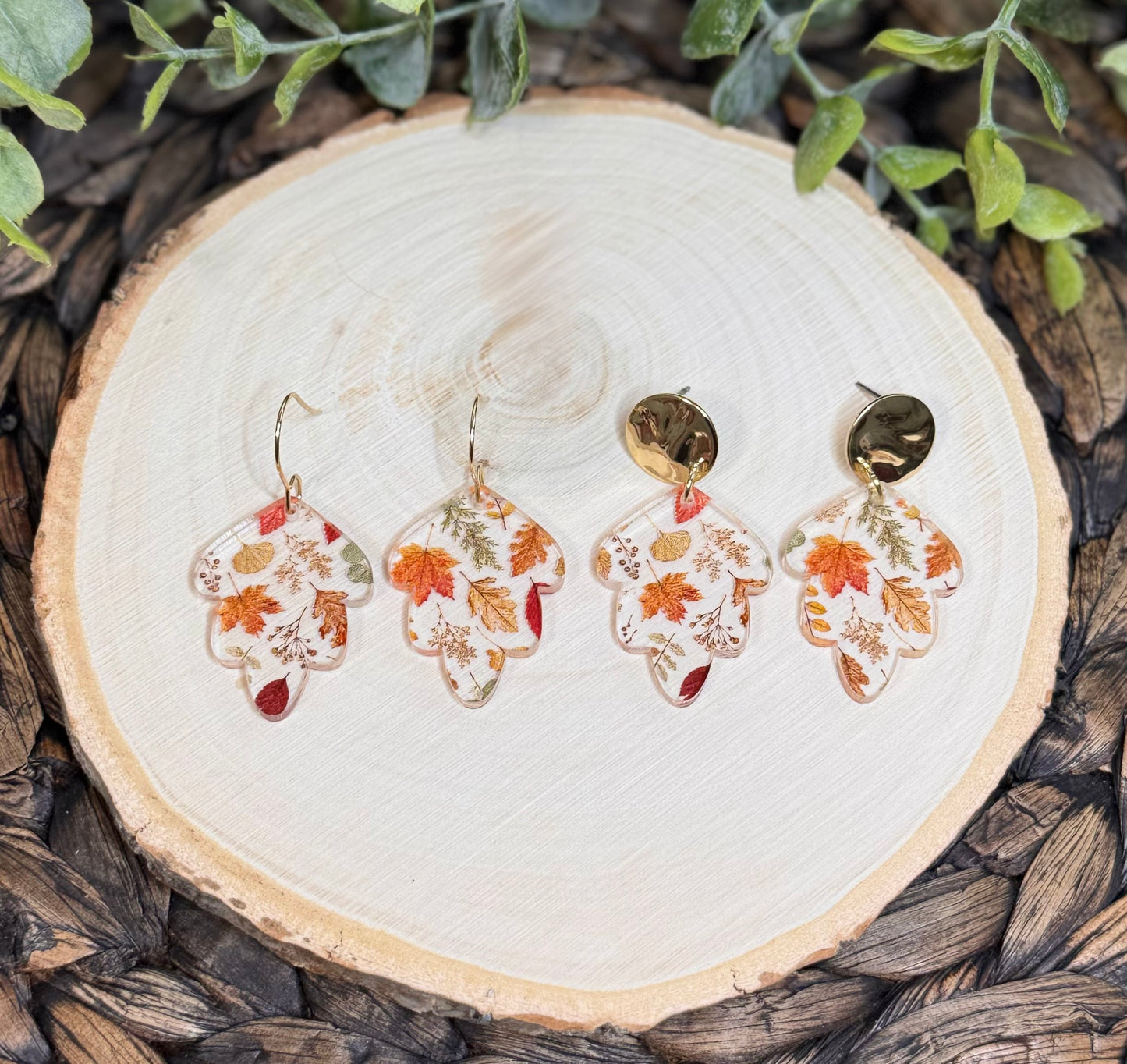 Fall Leaves Dangle Earrings
