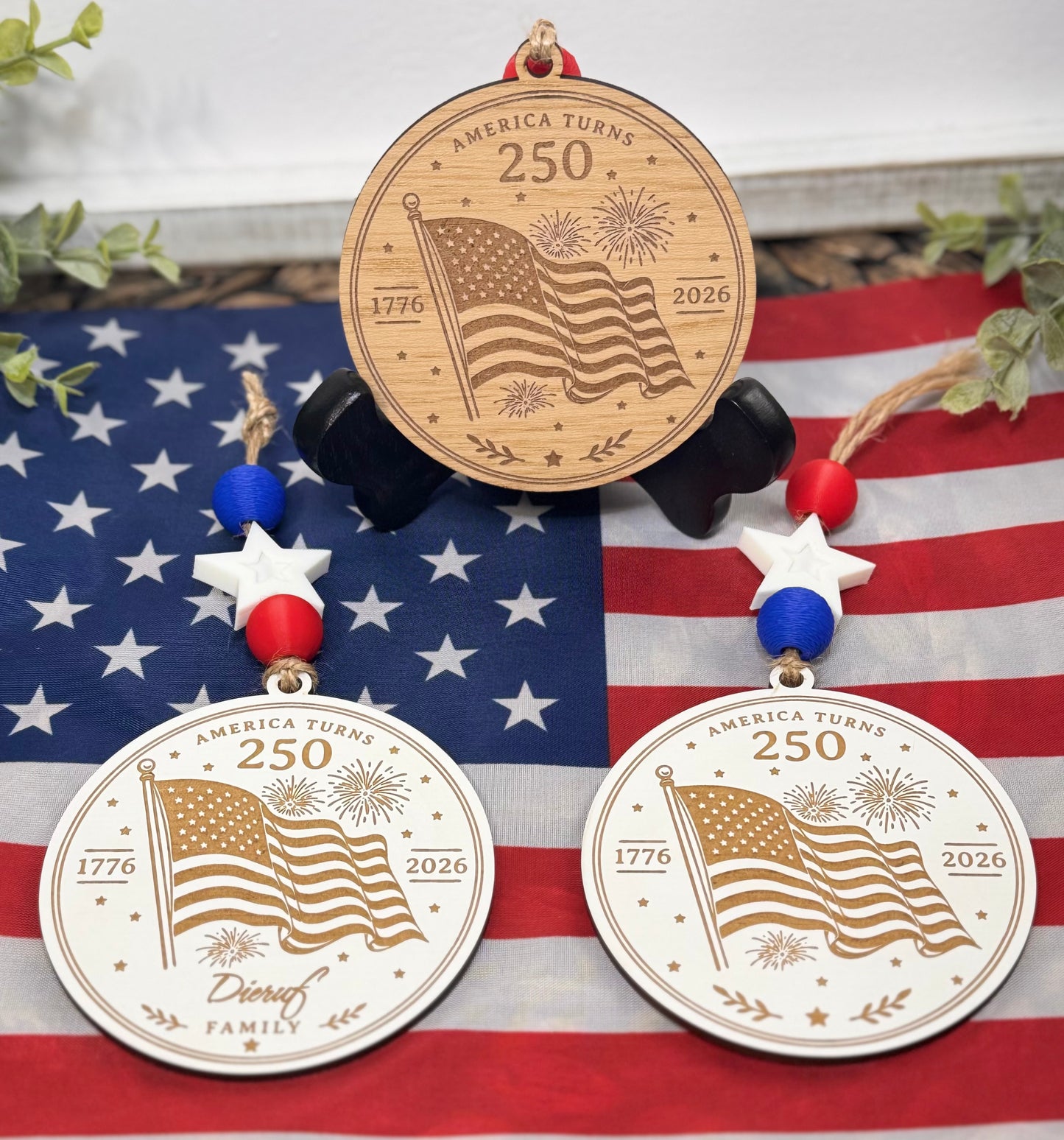 America 250th Anniversary Ornament