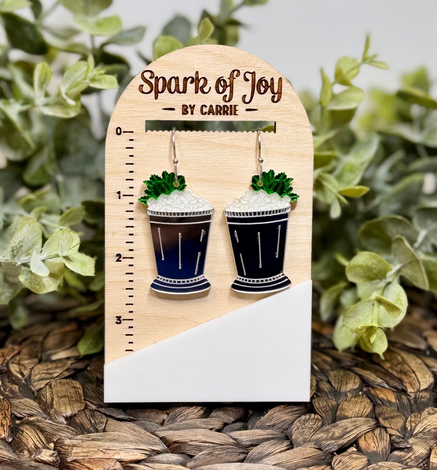 Layered Mint Julep Dangle Earrings