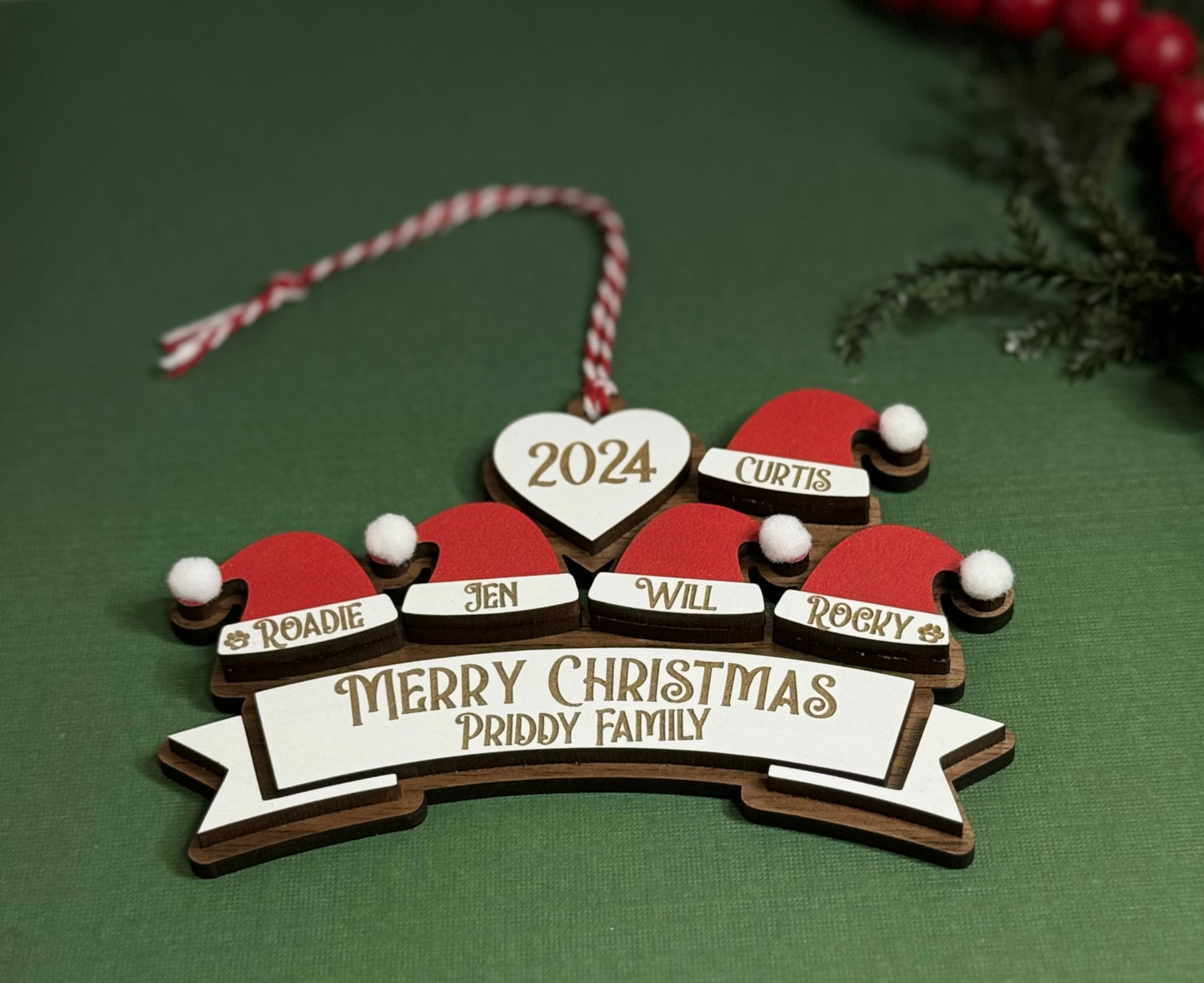 Santa Hat Family Ornament