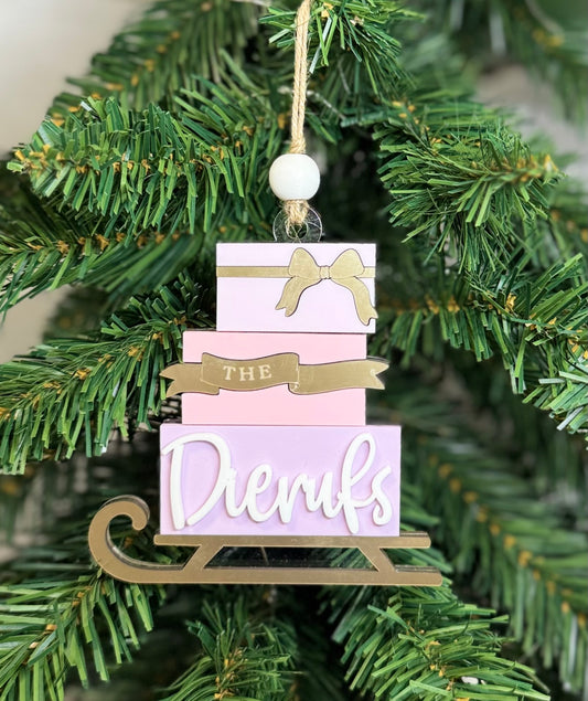 Family Sleigh Ornament