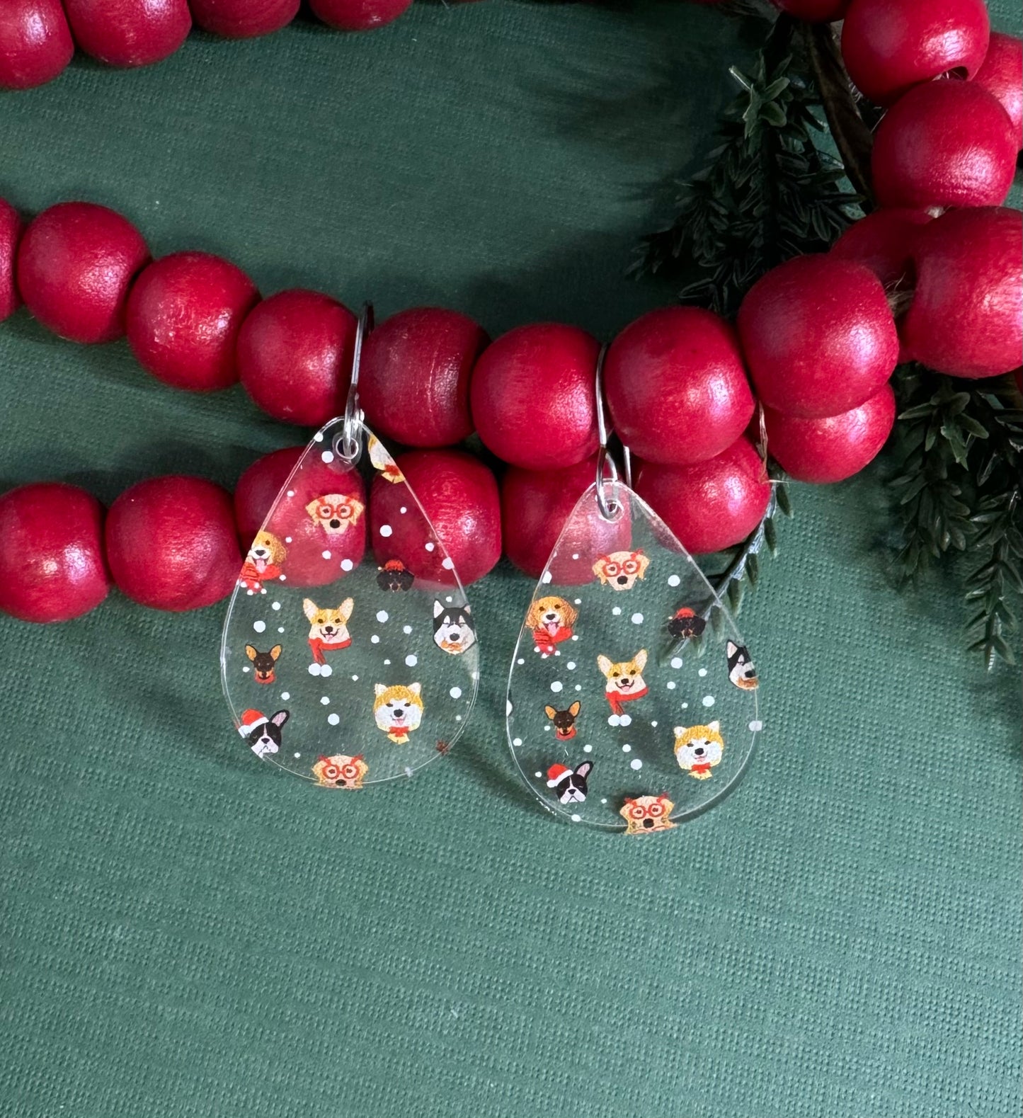 Christmas Dog Earrings