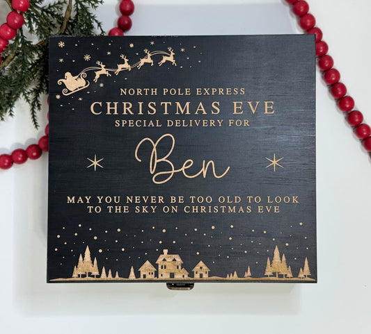 Personalized Wooden Christmas Keepsake Box