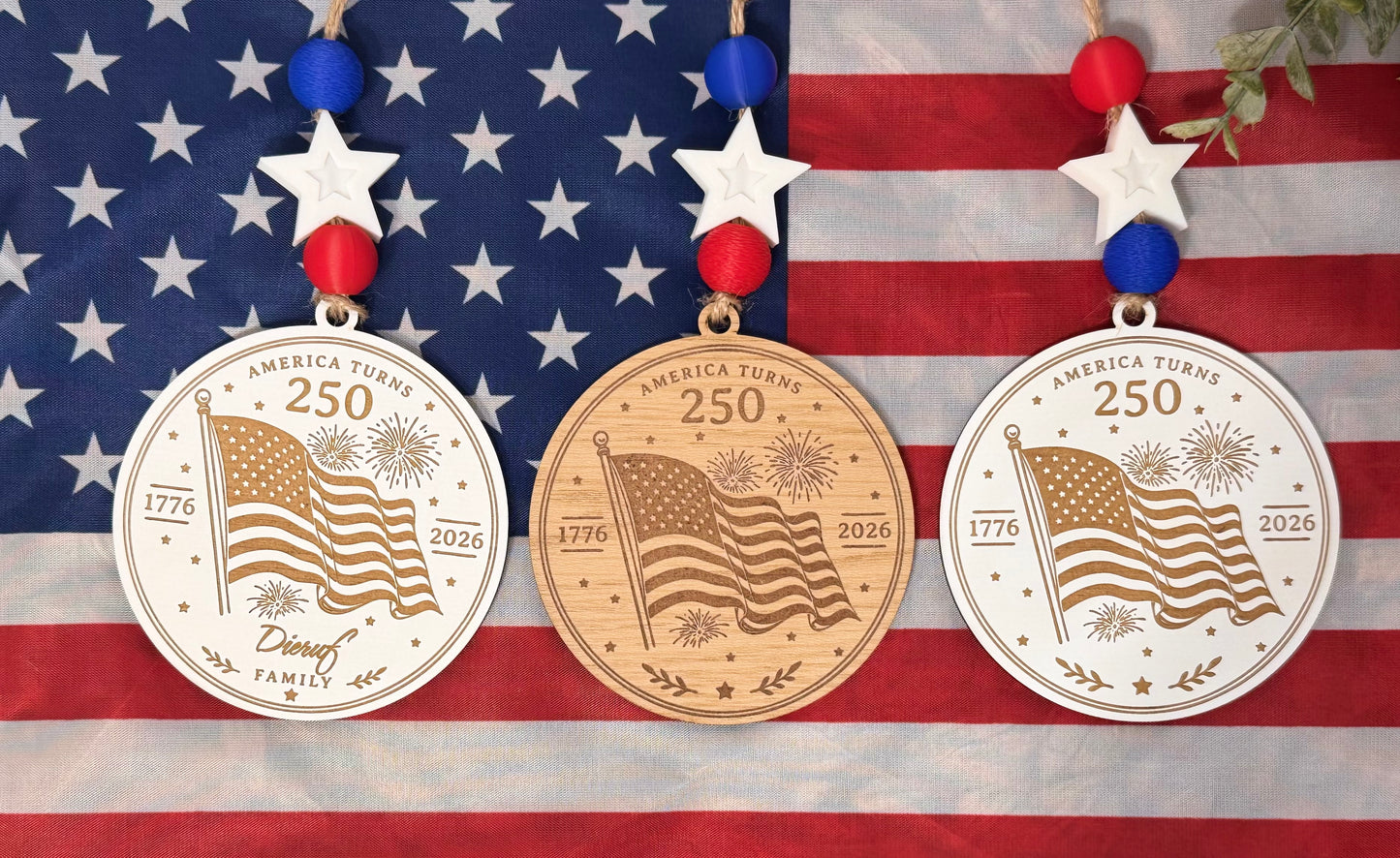 America 250th Anniversary Ornament