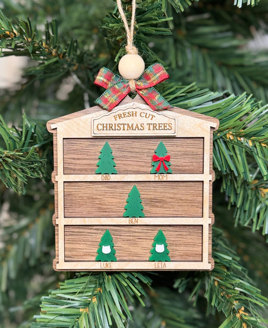 Personalized Family Christmas Tree Farm Ornament
