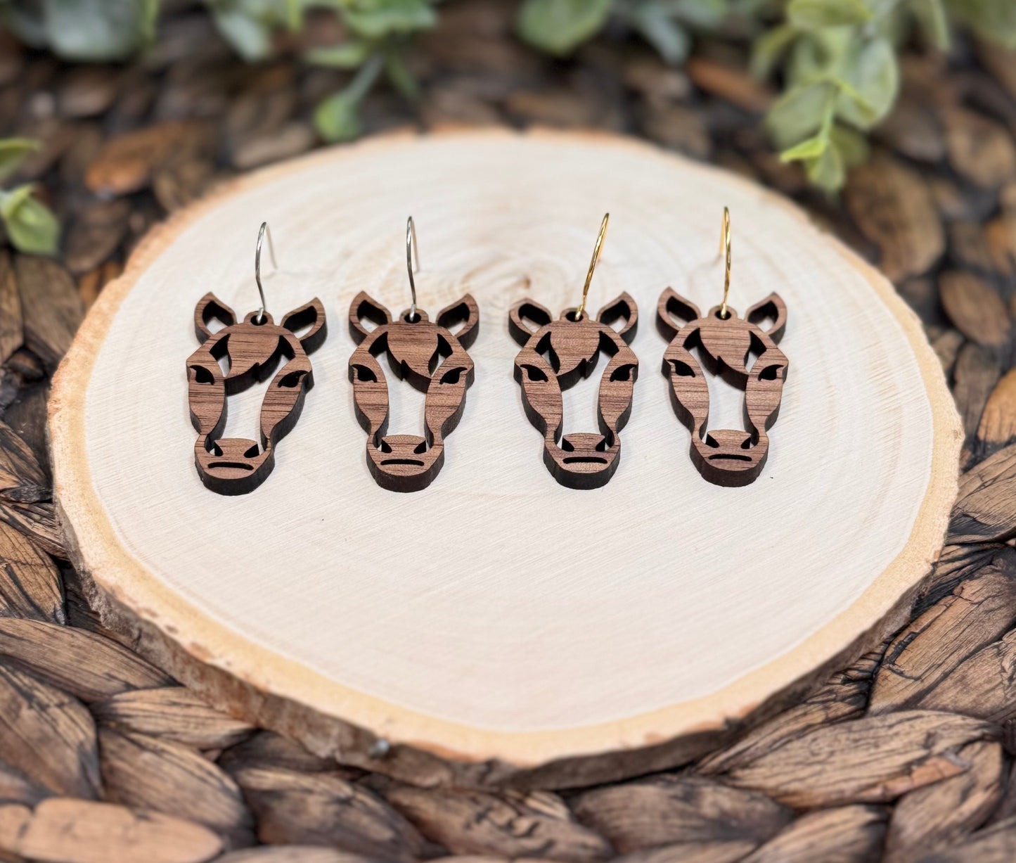Laser-Cut Horse Head Earrings | Kentucky Derby Jewelry