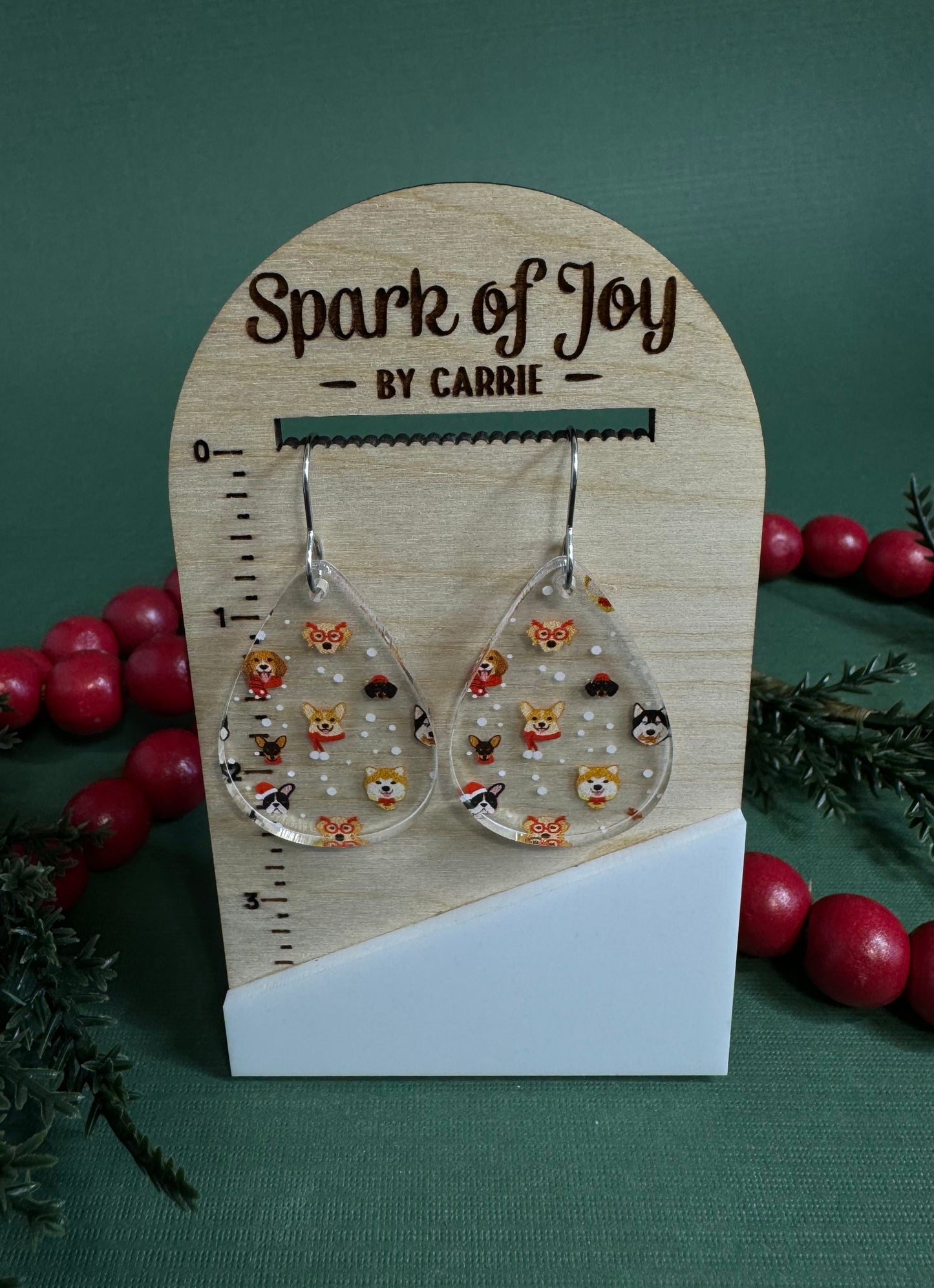 Christmas Dog Earrings