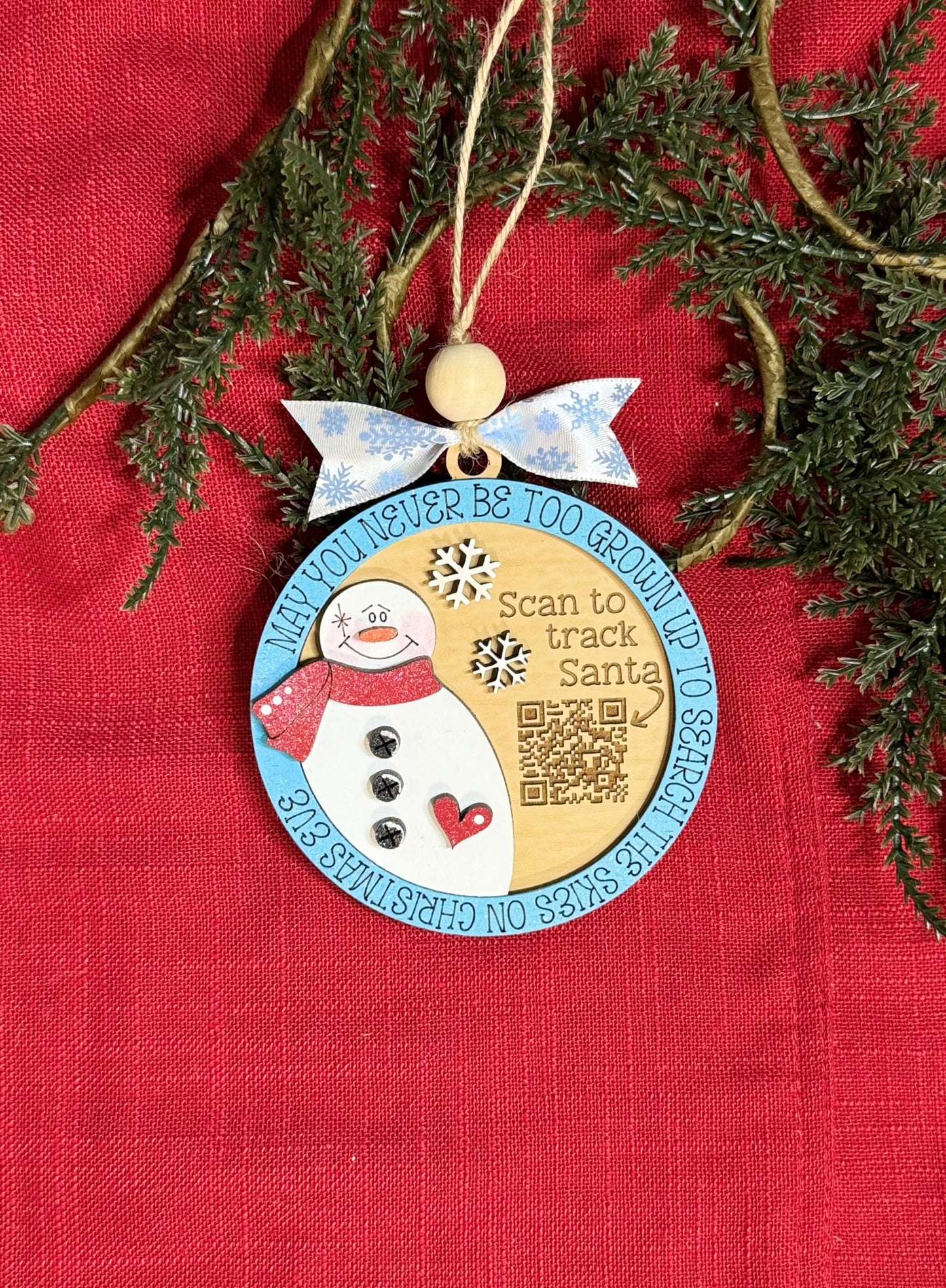 Snowman Santa Tracker Ornament