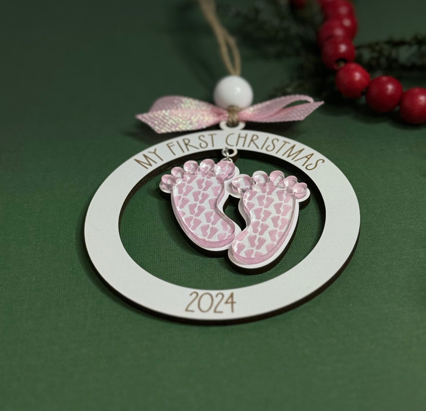 First Christmas Baby Dangle Ornament