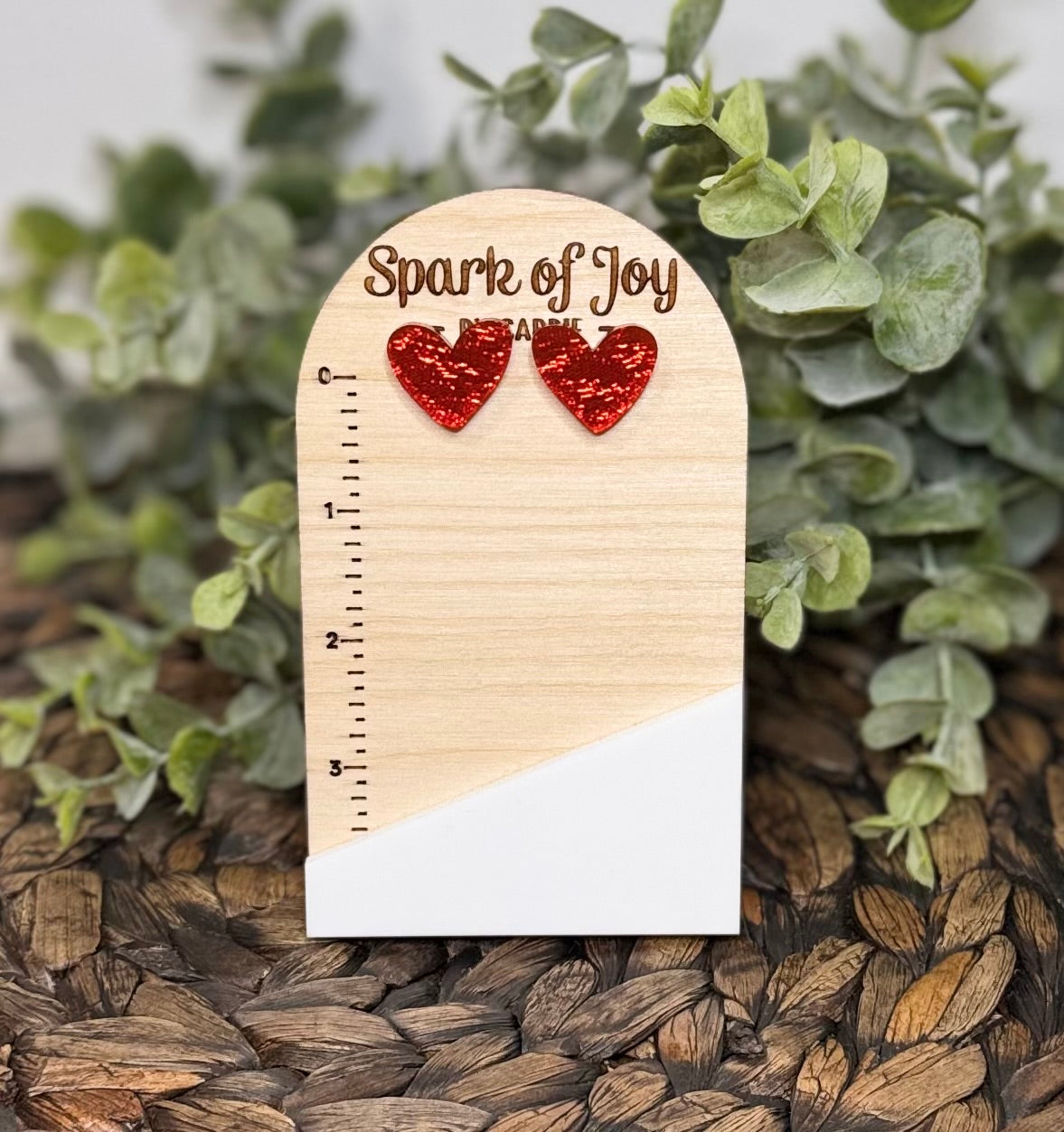 Sparkle Heart Stud Earrings