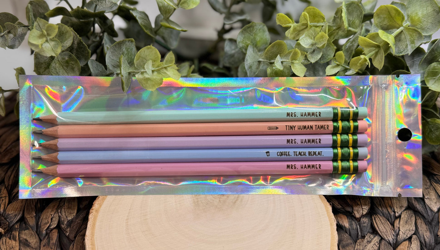 Personalized Ticonderoga Engraved Teacher Pencils