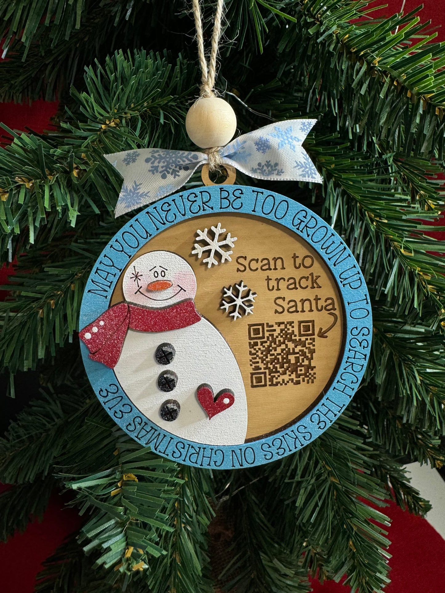 Snowman Santa Tracker Ornament