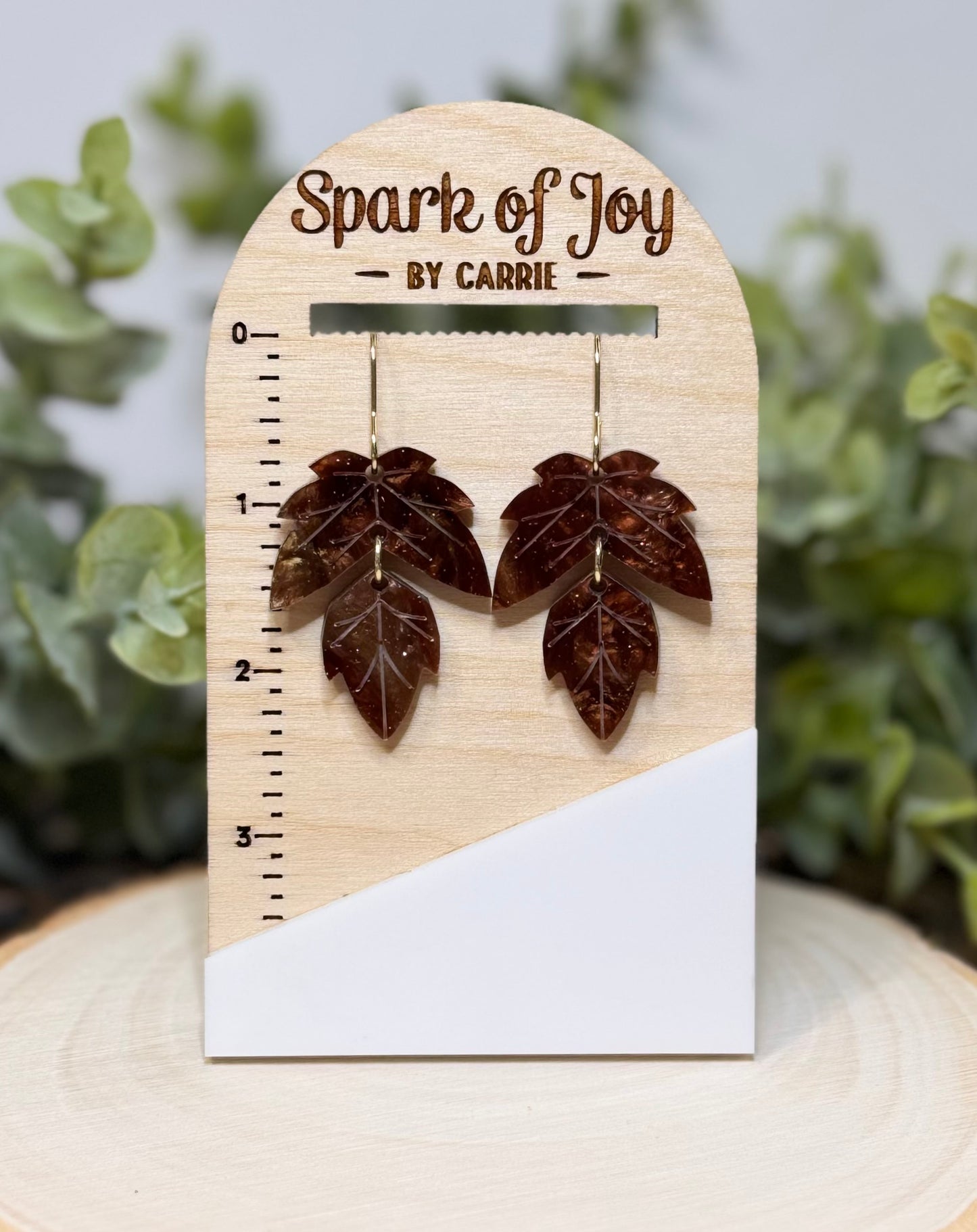 Split Leaf Dangle Earrings