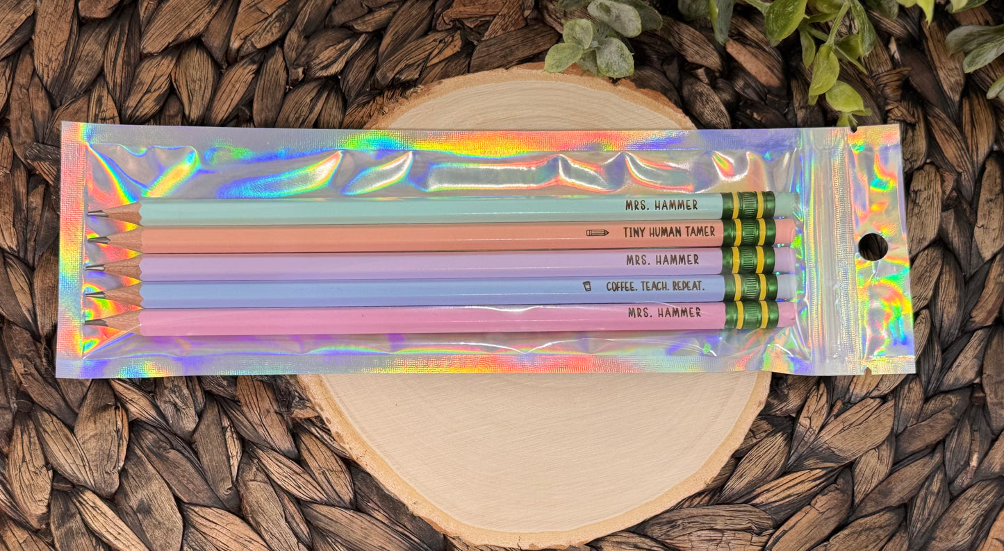Personalized Ticonderoga Engraved Teacher Pencils