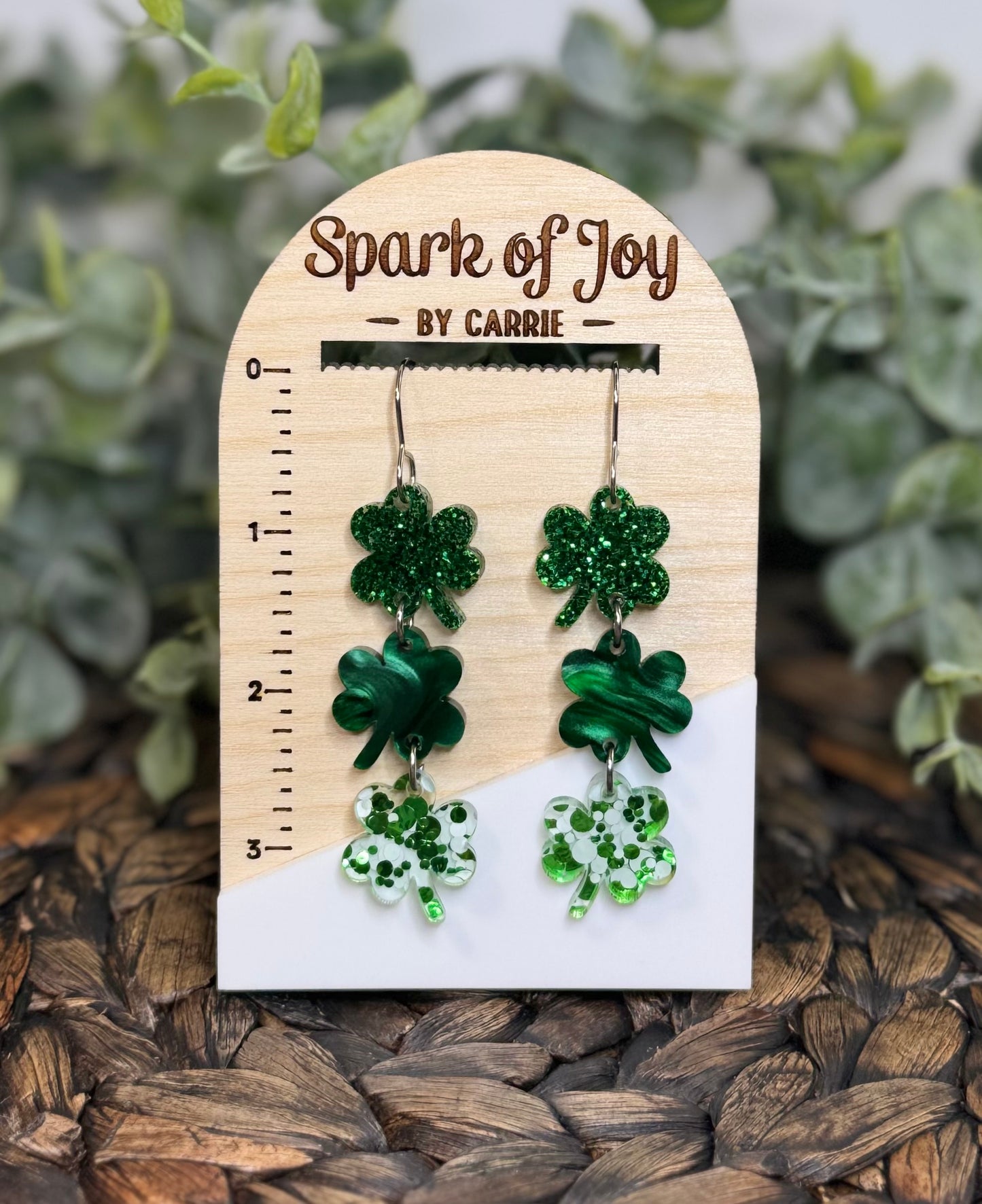 Shamrock Trio Dangle Earrings
