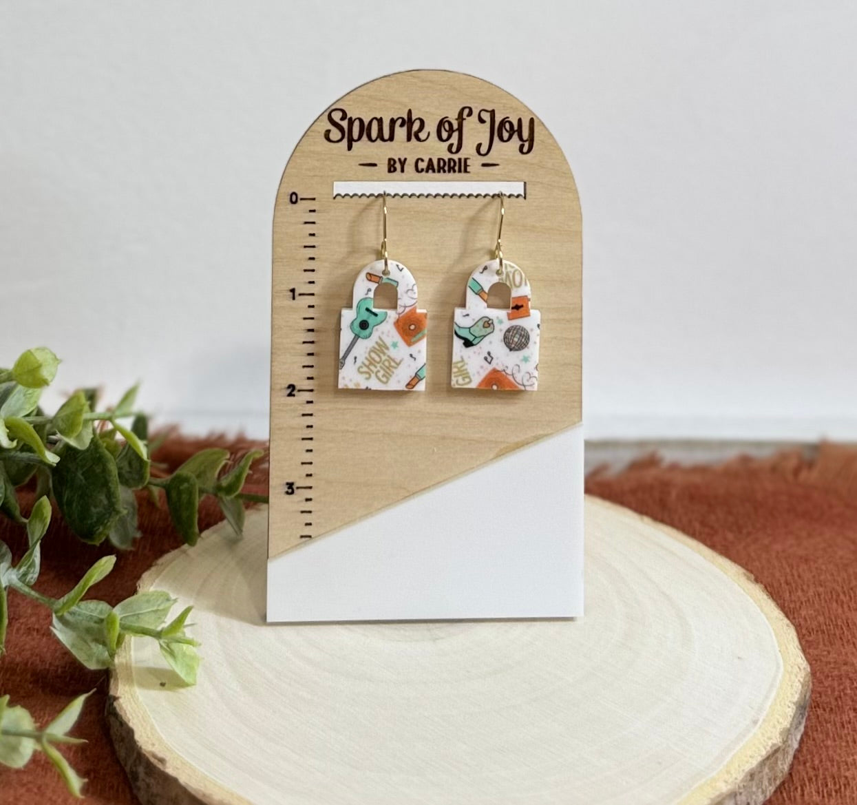 Showgirl Print Lock Earrings