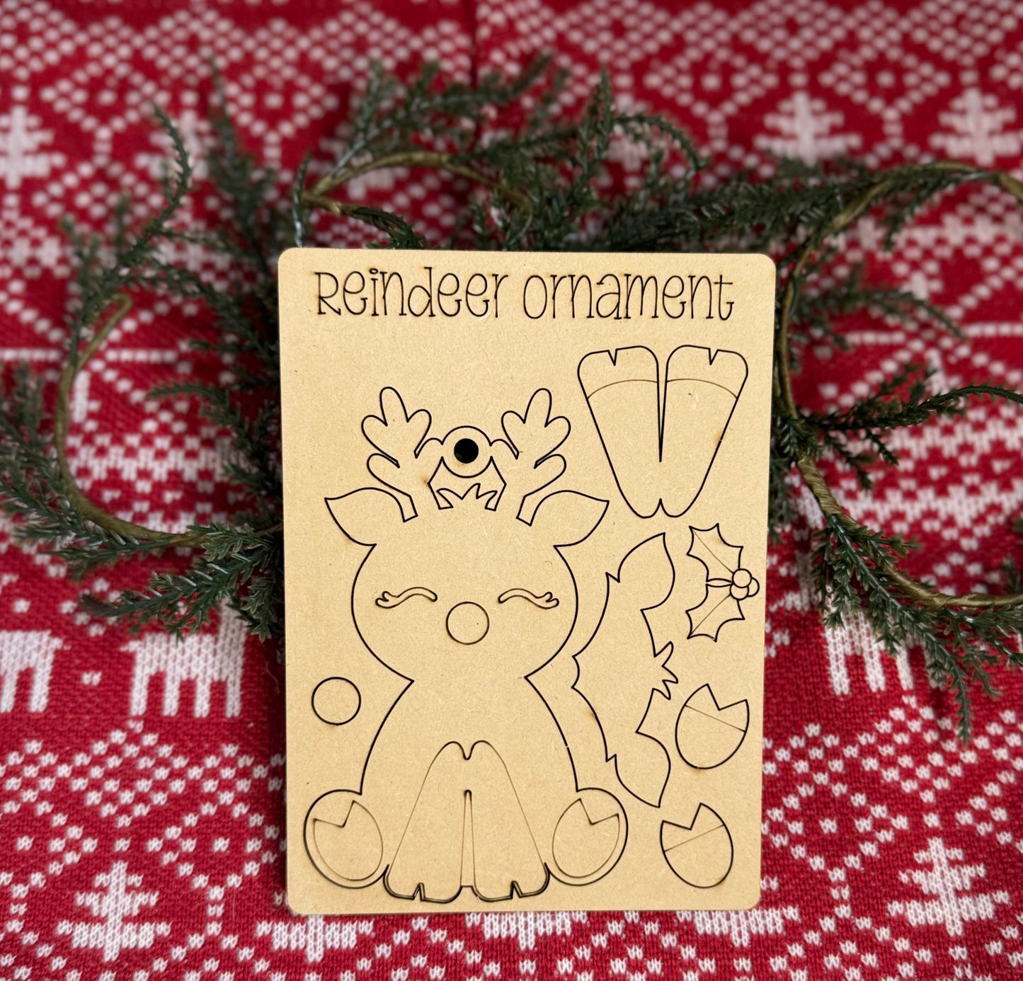 DIY Reindeer Ornament Pop Out Kit