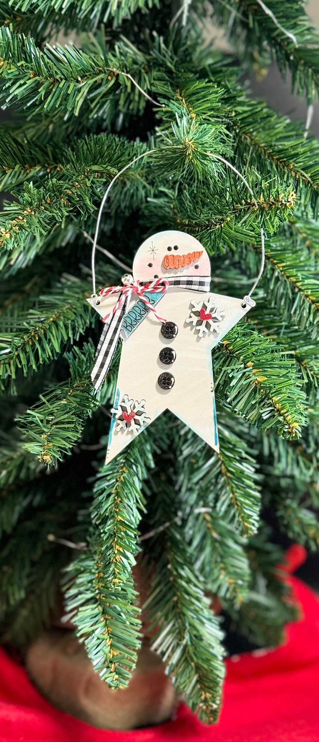 Snowman Star Ornament