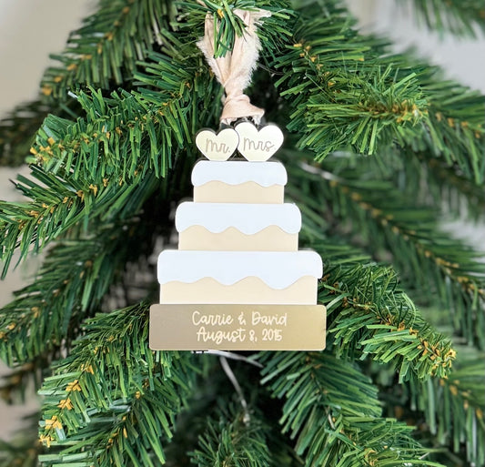 Personalized Wedding Cake Ornament