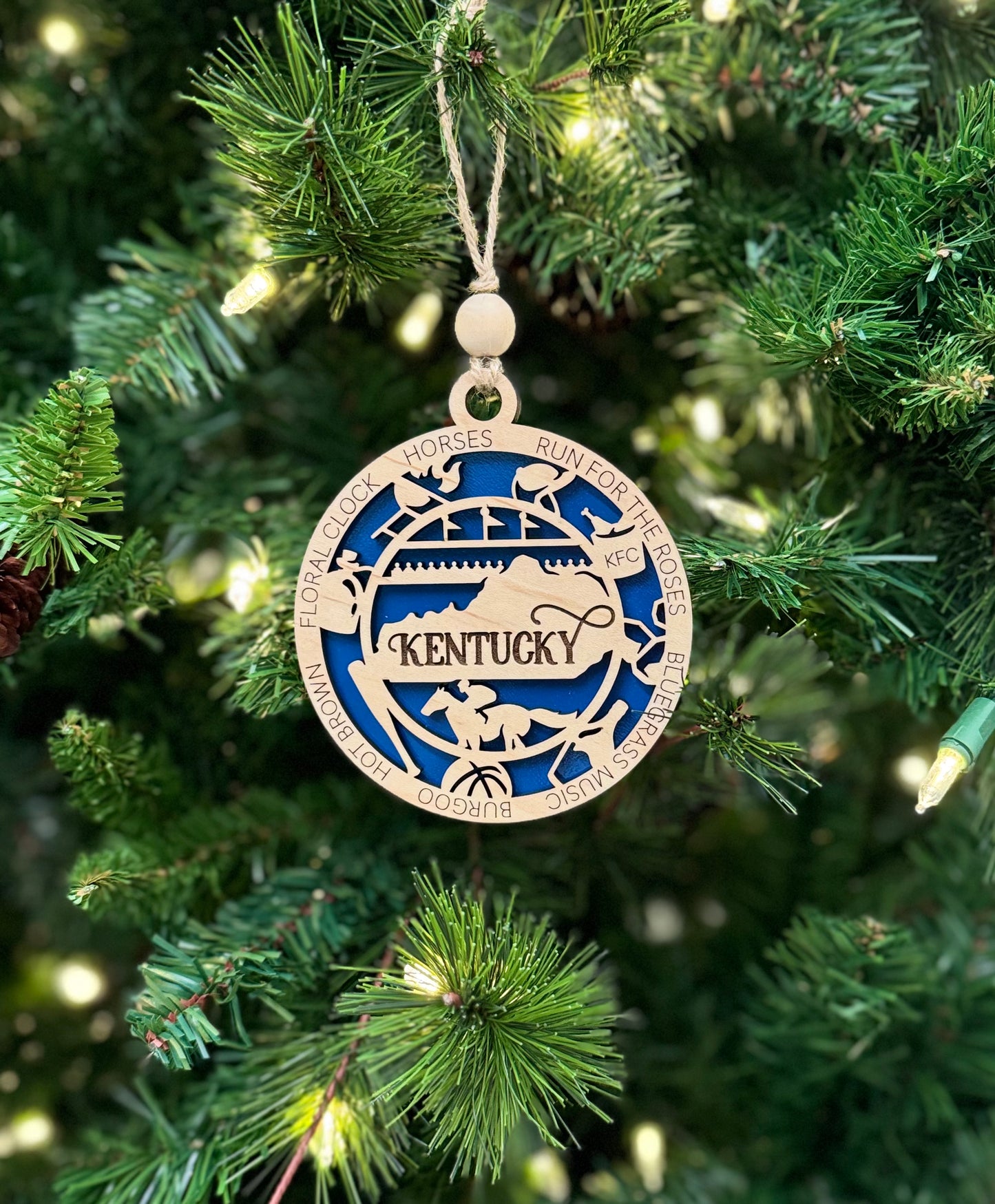 Kentucky State Christmas Ornament