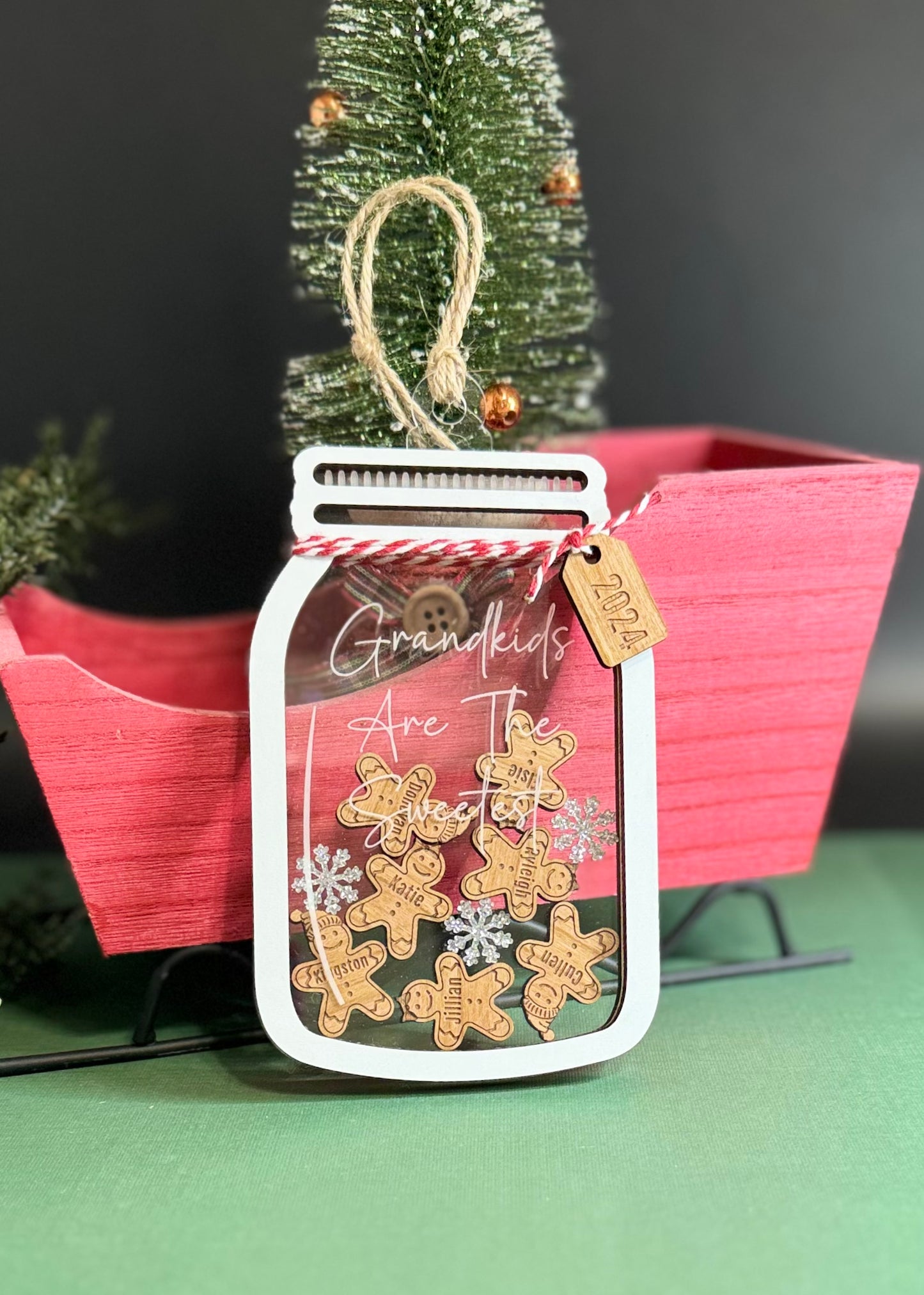 Gingerbread Mason Jar Shaker Ornament