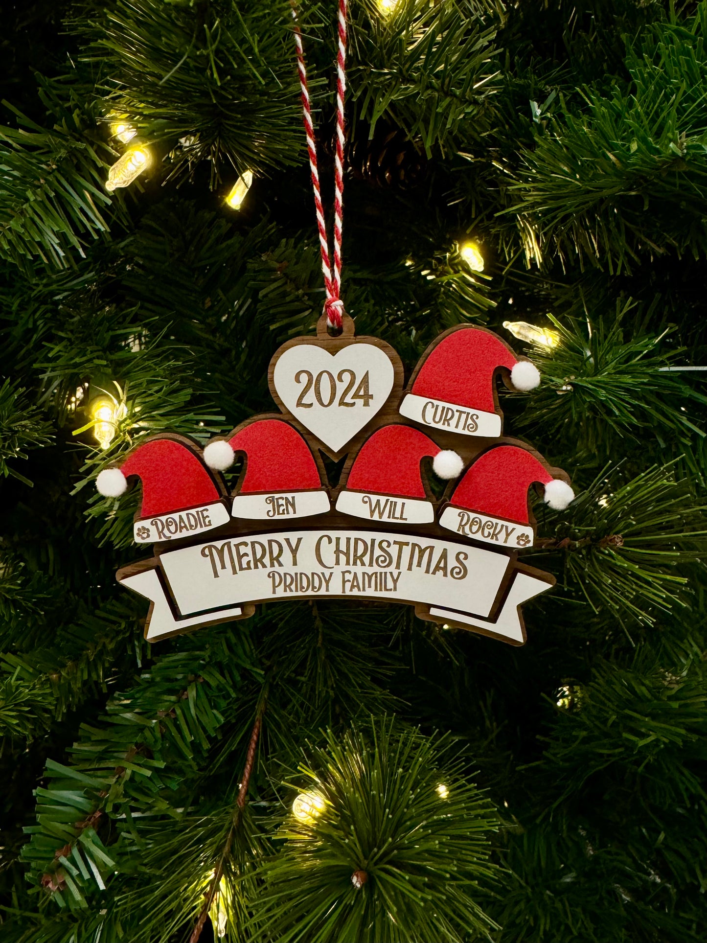 Santa Hat Family Ornament