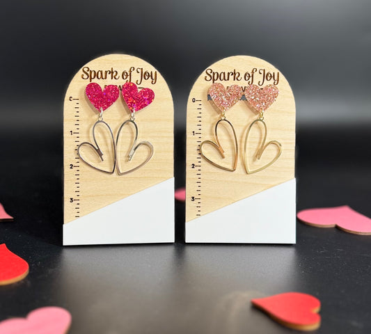 Metal Heart Earrings