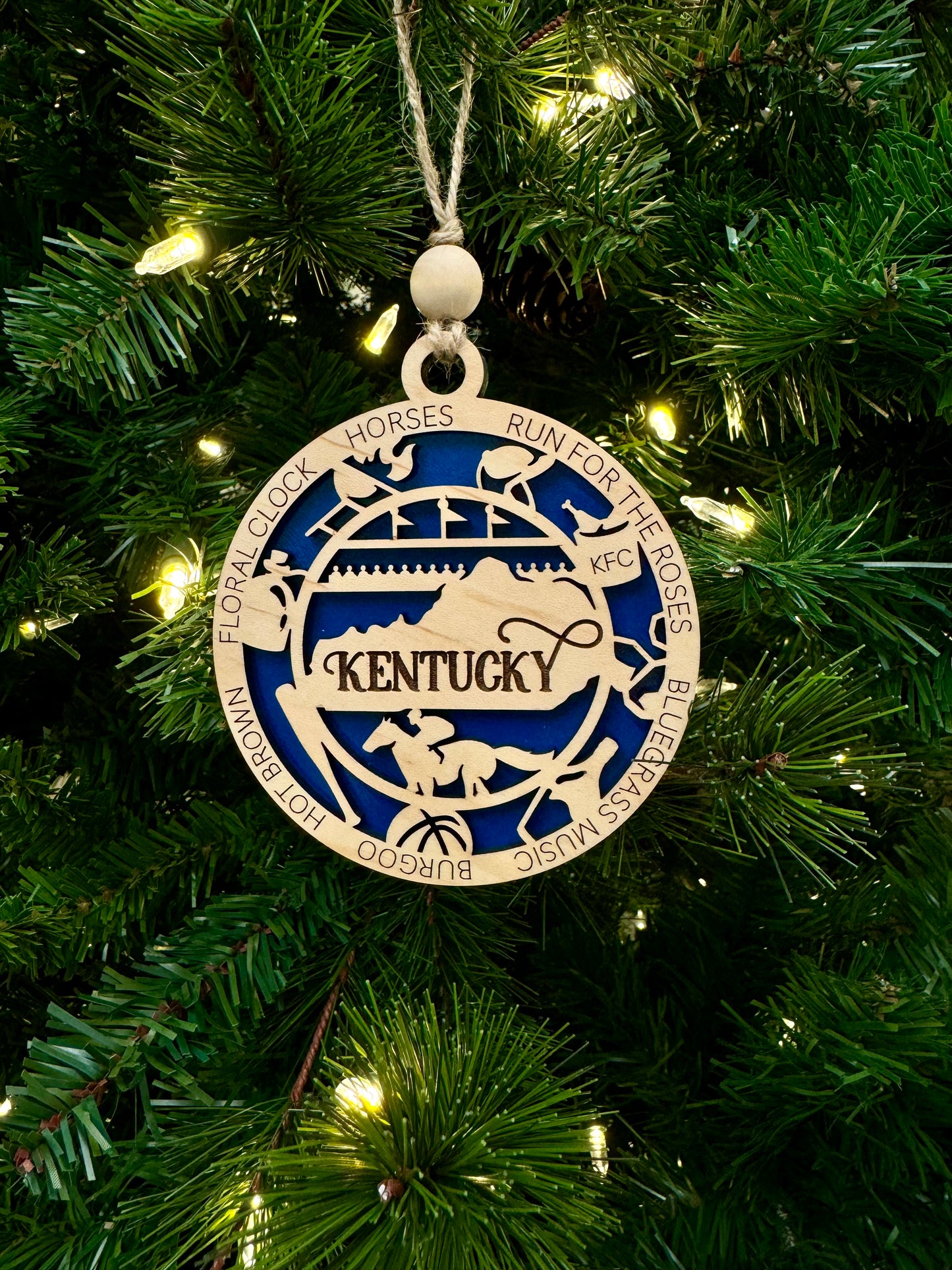 Kentucky State Christmas Ornament