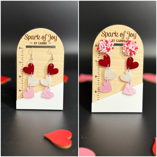 Heart Trio Earrings