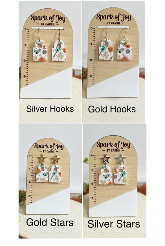 Showgirl Print Lock Earrings