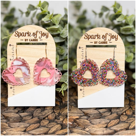 Heart Doily Earrings