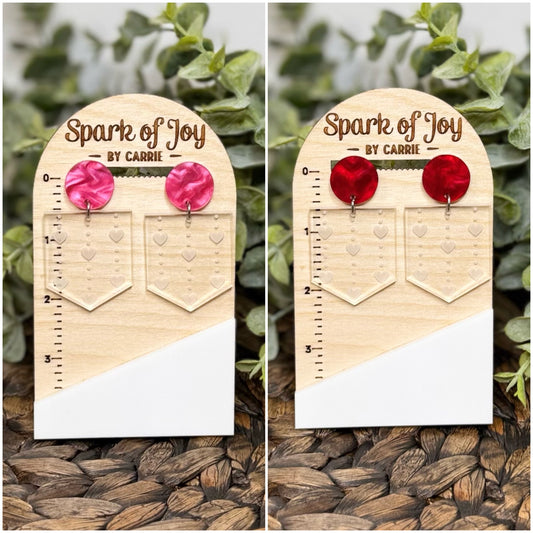 Floating Hearts Drop Earrings